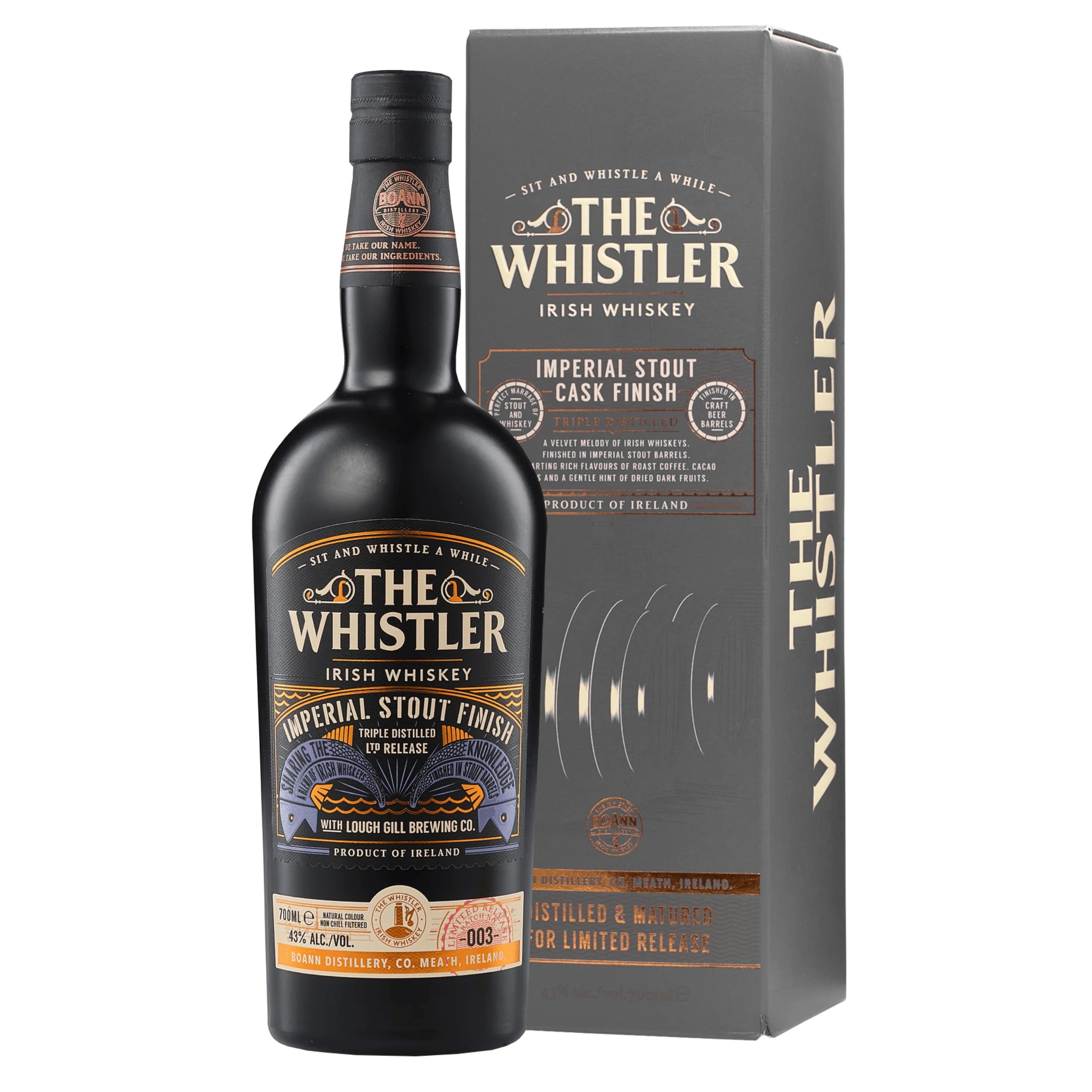 The Whistler Imperial Ír Whiskey 43% 0,7l - Díszdobozban