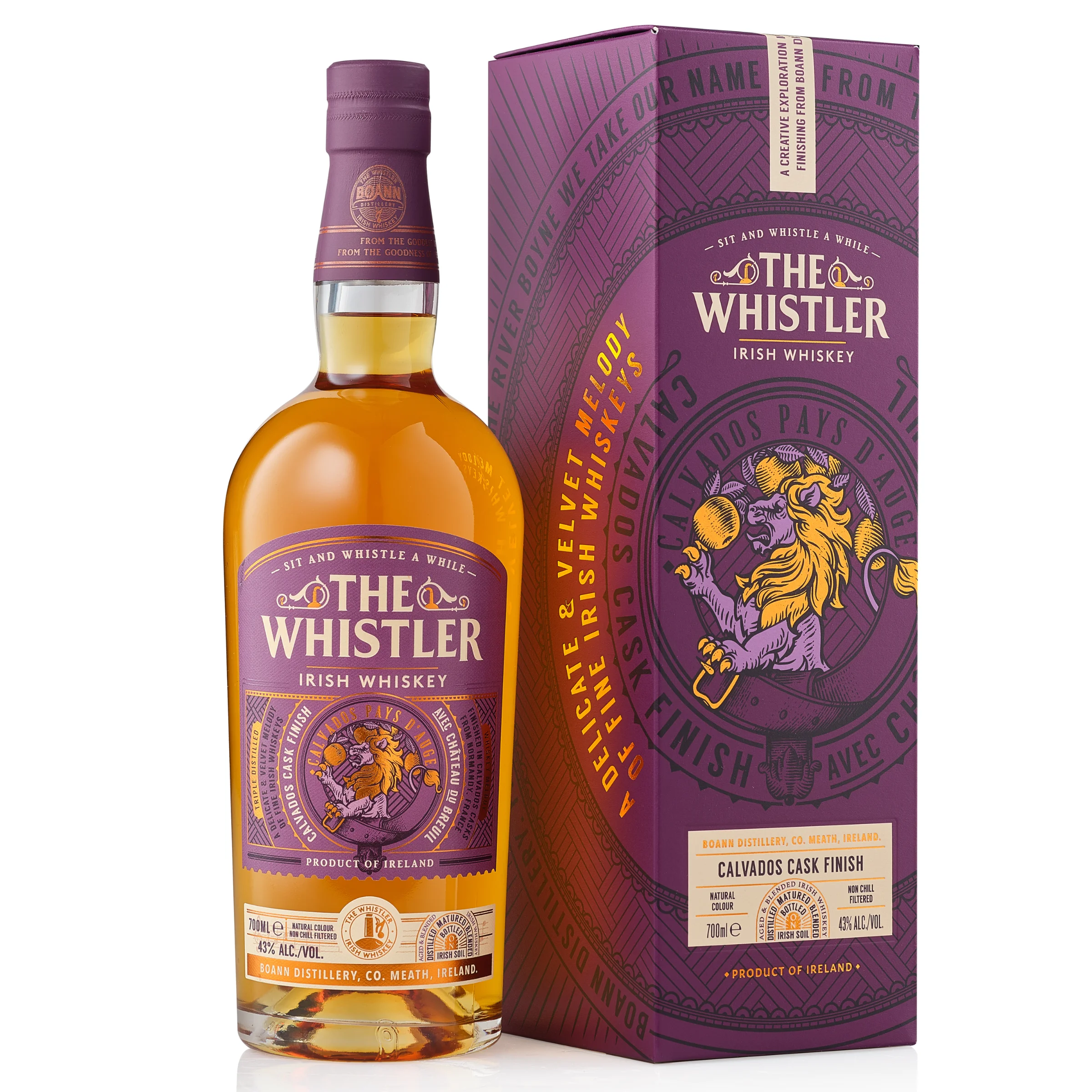 The Whistler Calvados Ír Whiskey 43% 0,7l - Díszdobozban