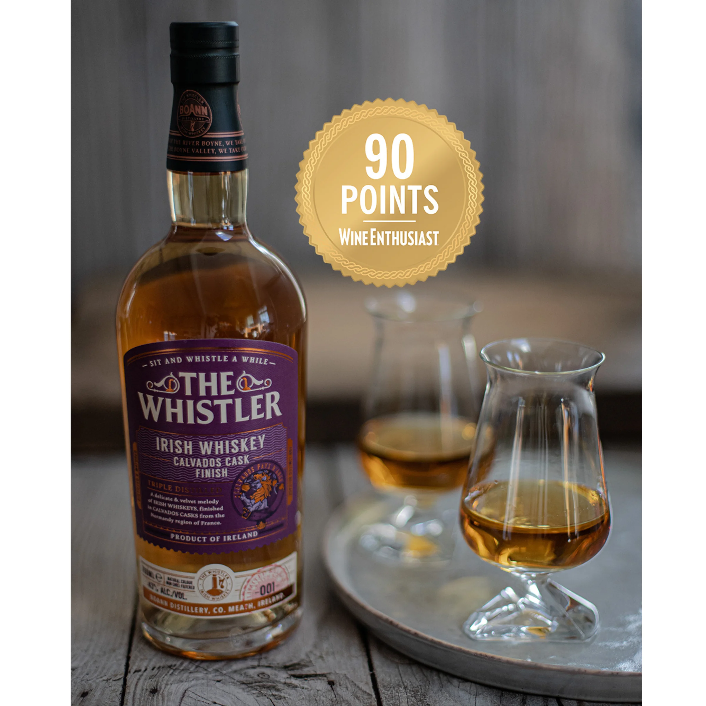 The Whistler Calvados Ír Whiskey 43% 0,7l - Díszdobozban
