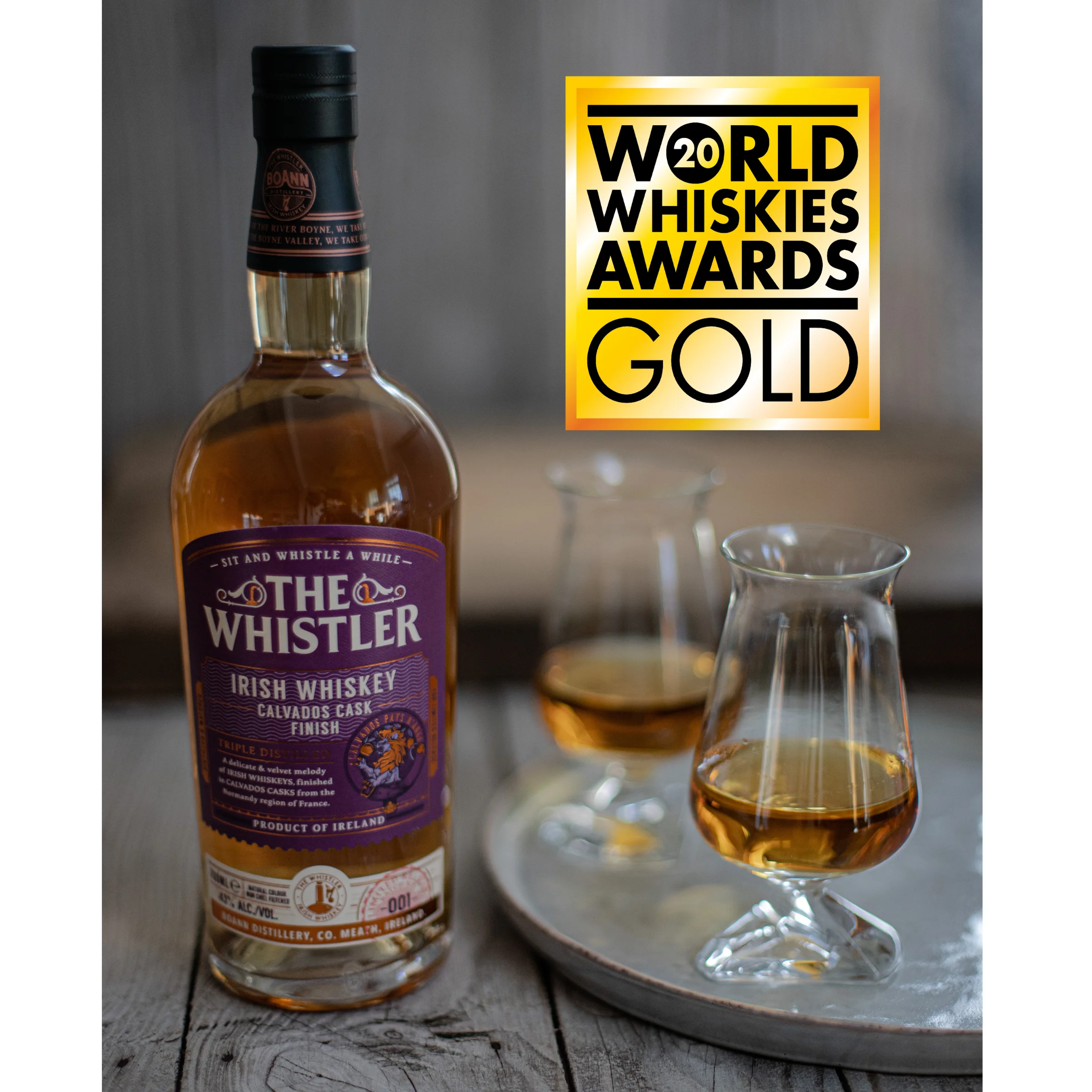 The Whistler Calvados Ír Whiskey 43% 0,7l - Díszdobozban