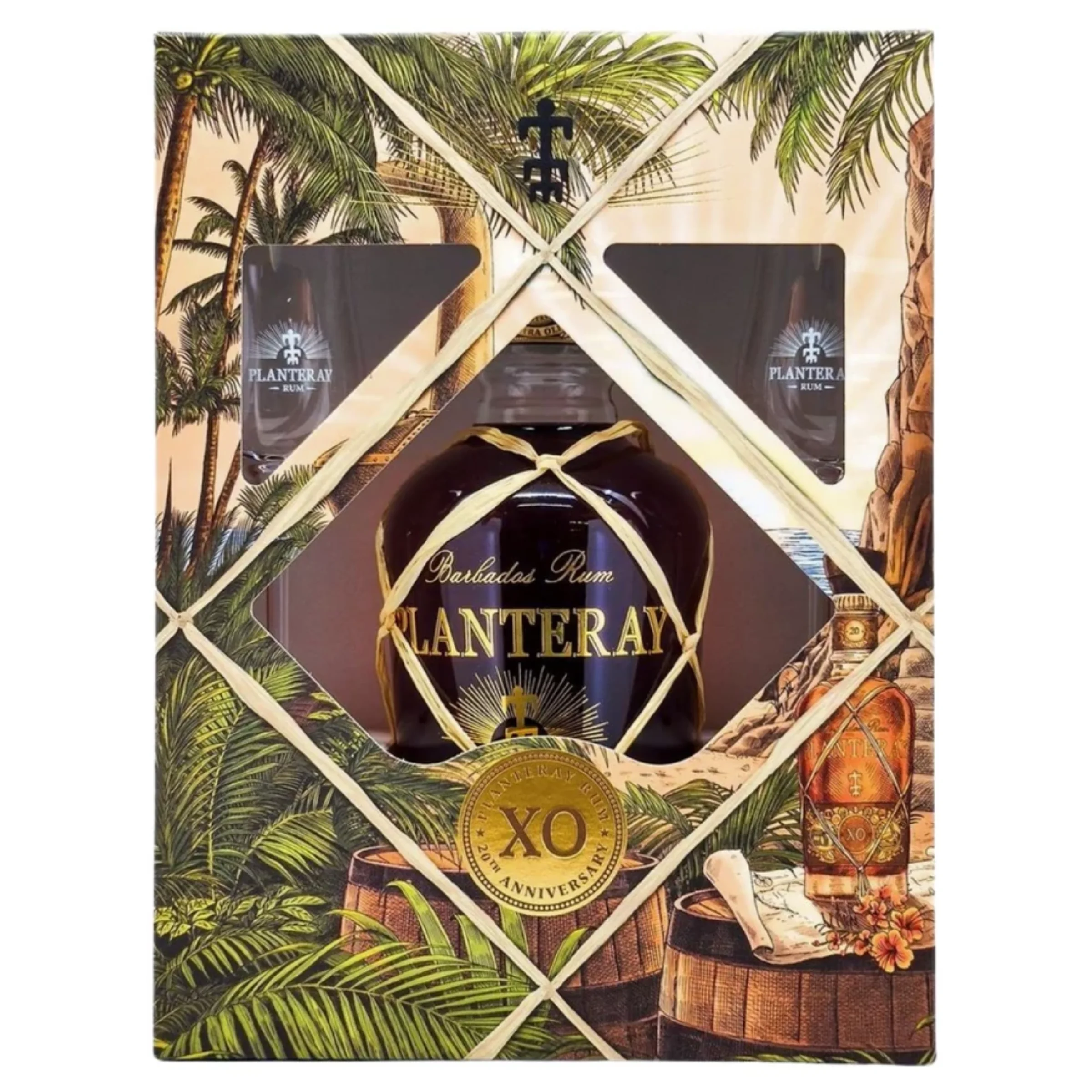 Planterey Rum XO 20th Anniversary  2 hosszúszárú pohárral 0.7 LITER 40%