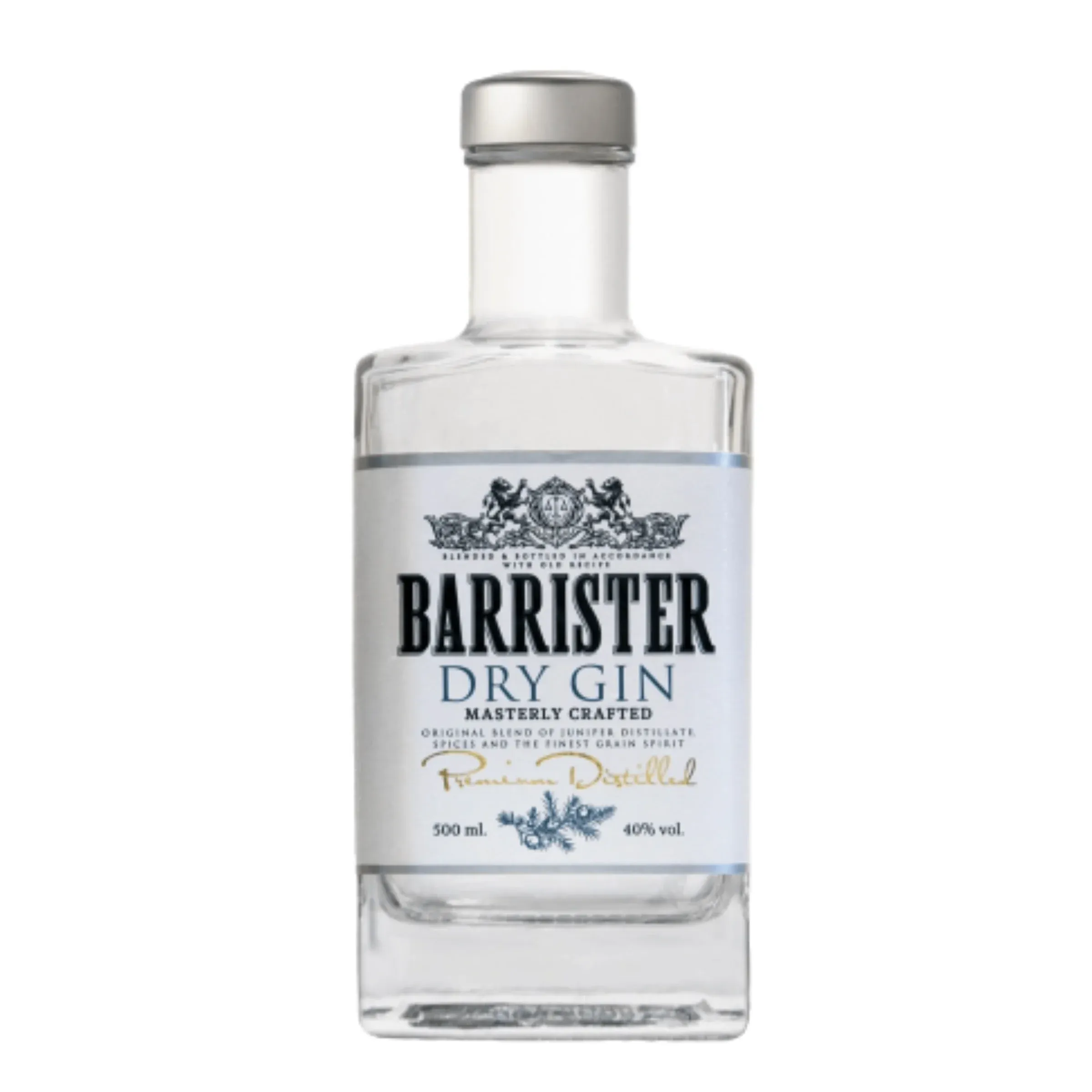 Barrister Száraz Gin 40 %  0,5 LITER
