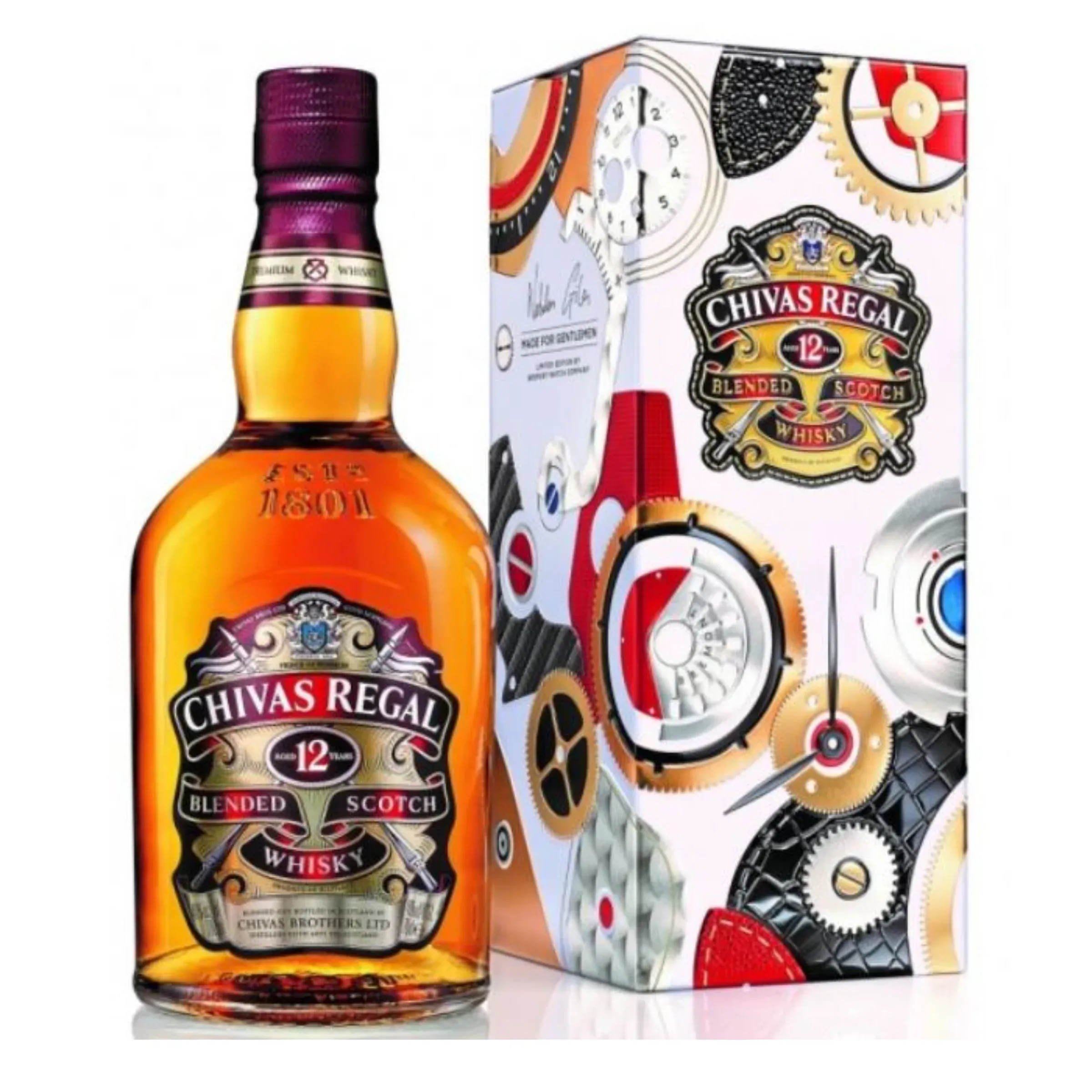 Chivas Regal 12 éves whiskey + fém díszdobozban 0,7 Liter