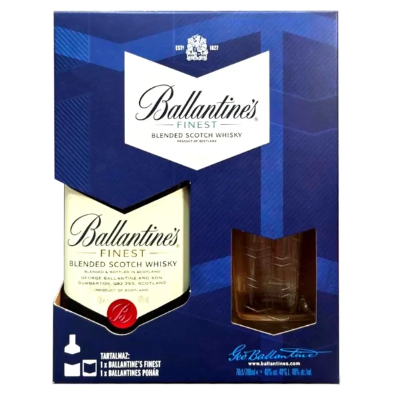 Ballantines Whiskey + pohár DRS 0.7 LITER