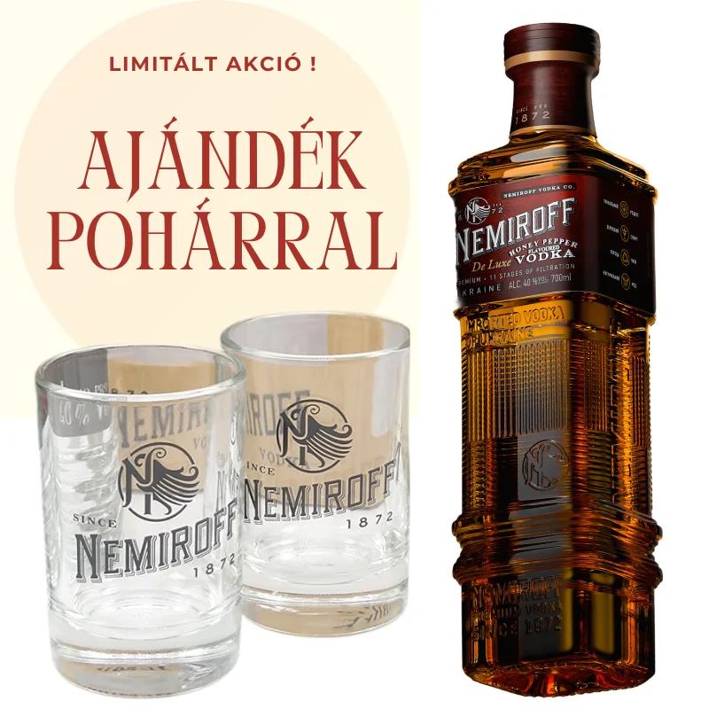 NEMIROFF mézes paprikás vodka DeLuxe 40% 0,7l
