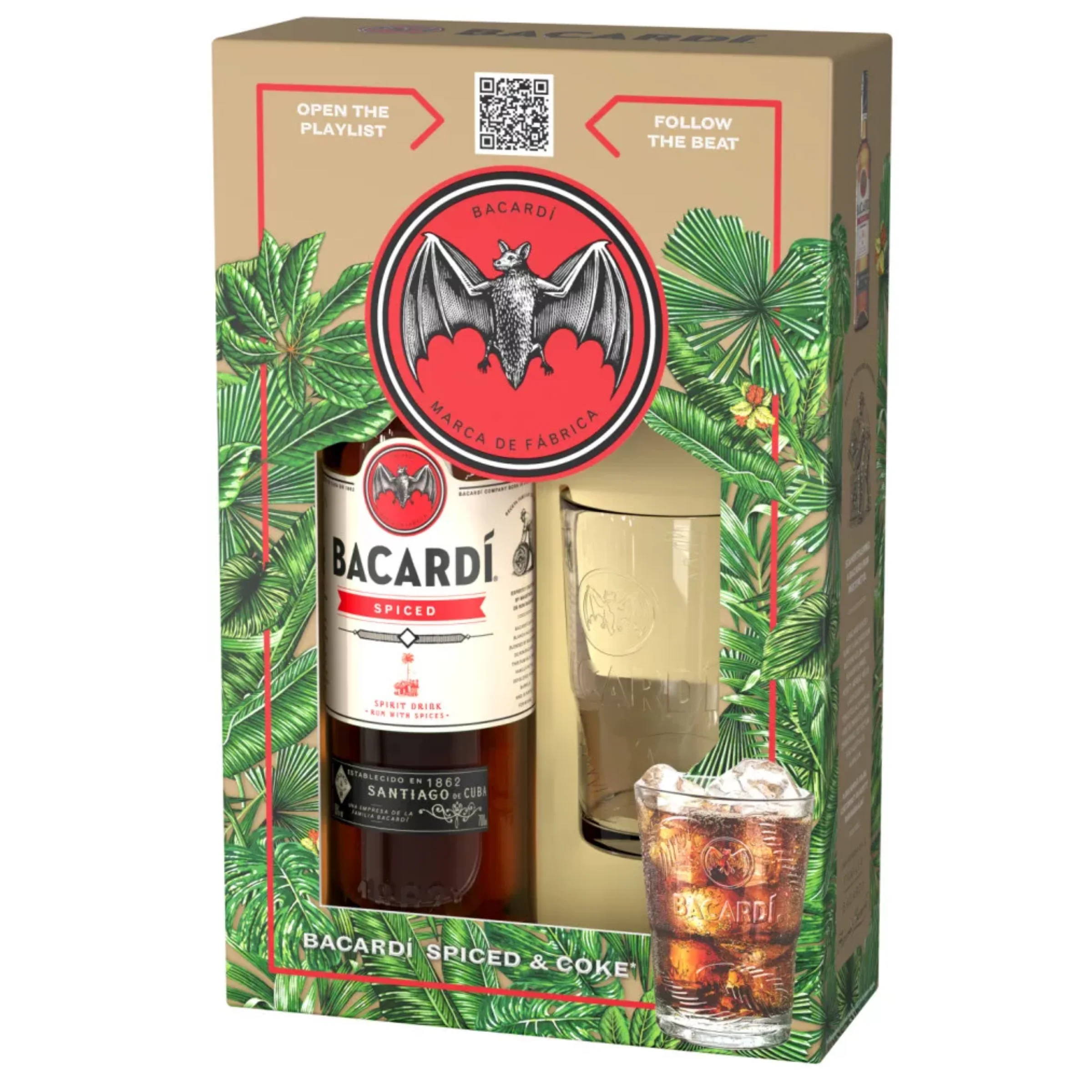 Bacardi Spiced Rum Díszdoboz + 1 pohár DRS 0.7 LITER