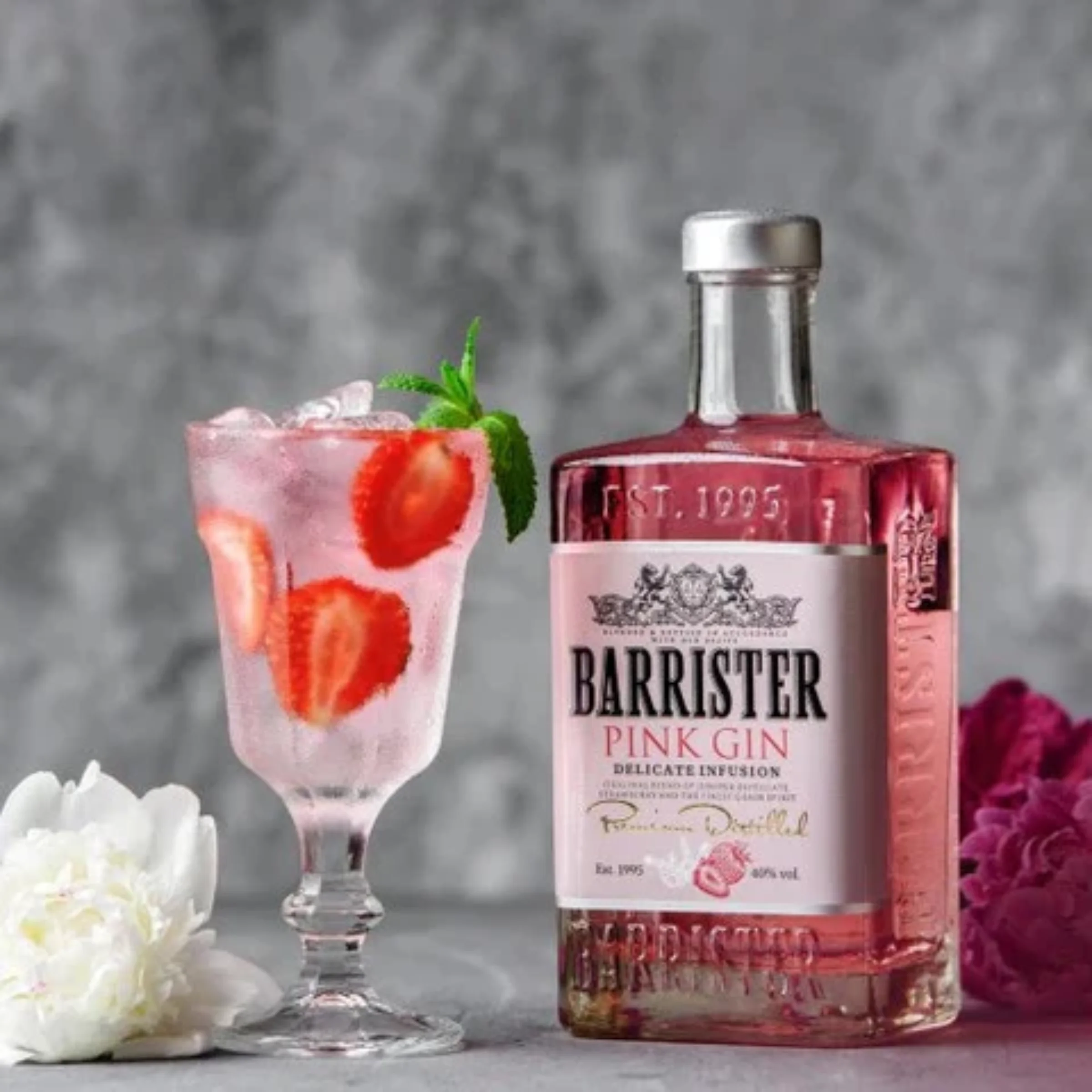 Díszdobozos Barrister Pink Gin+pohár 0,7L 40%