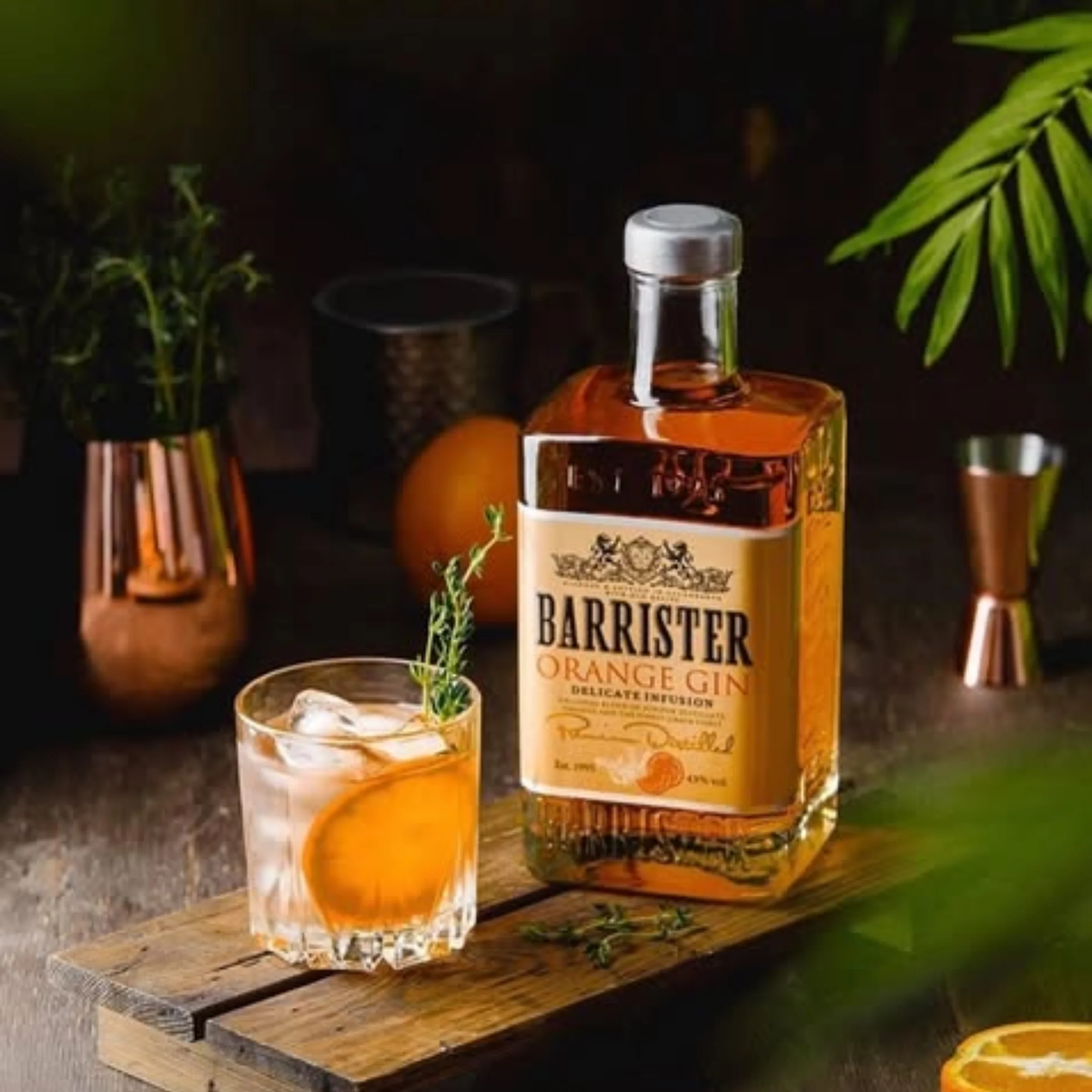 Díszdobozos Barrister Narancs Gin+pohár 0,7L 43%