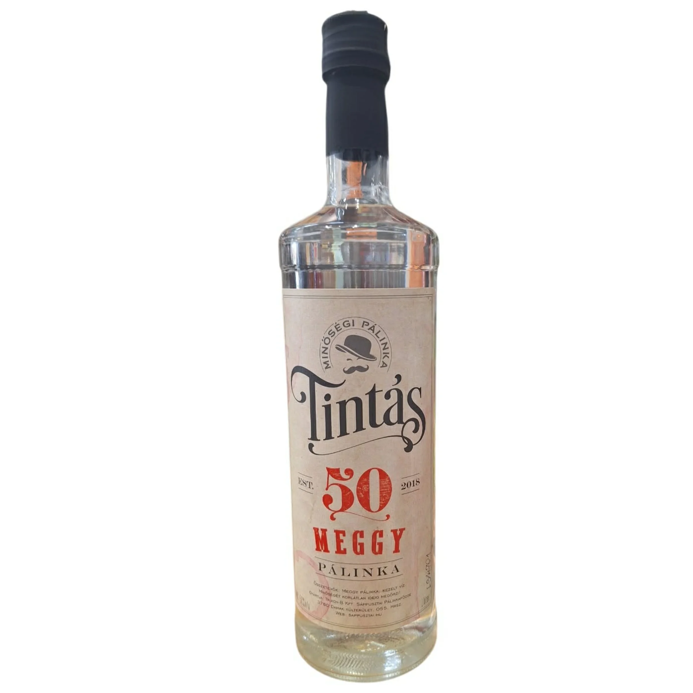 Tintás Meggy Pálinka 50% 1 Liter