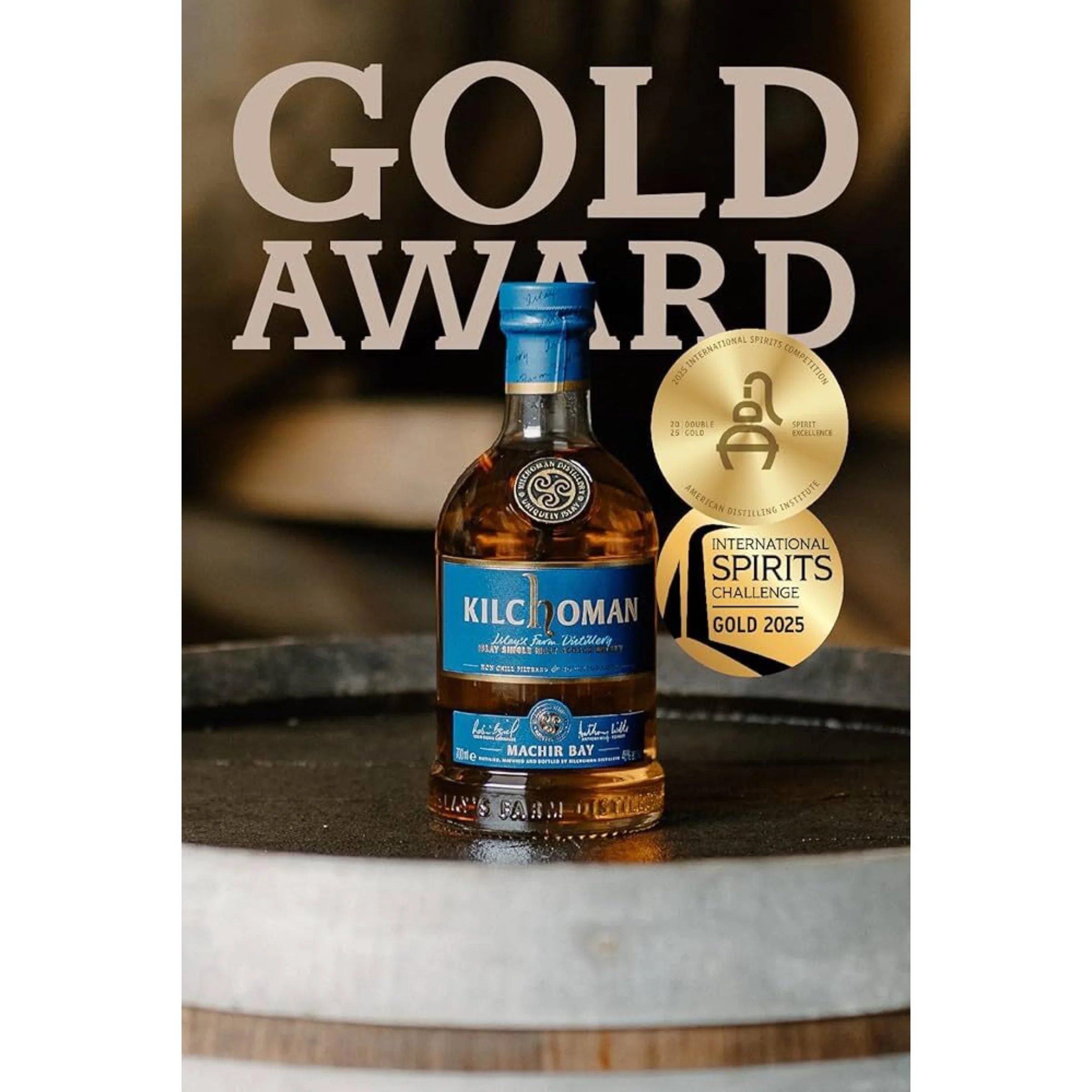 Kilchoman Islay Single Malt skót whiskey MACHIR BAY DD 0.7 LITER