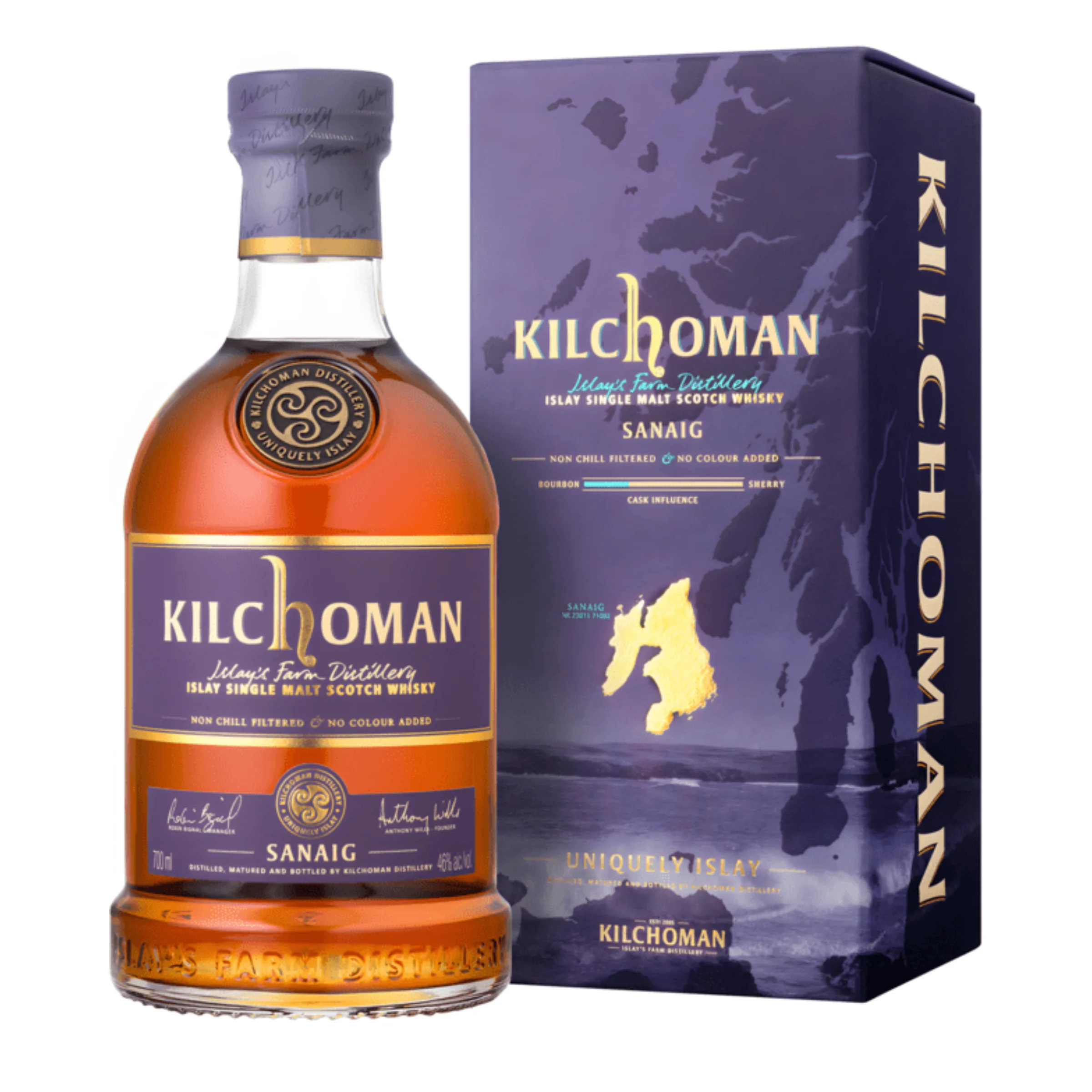Kilchoman Islaysingle Malt skót whiskey SANAIG DD 0.7 LITER
