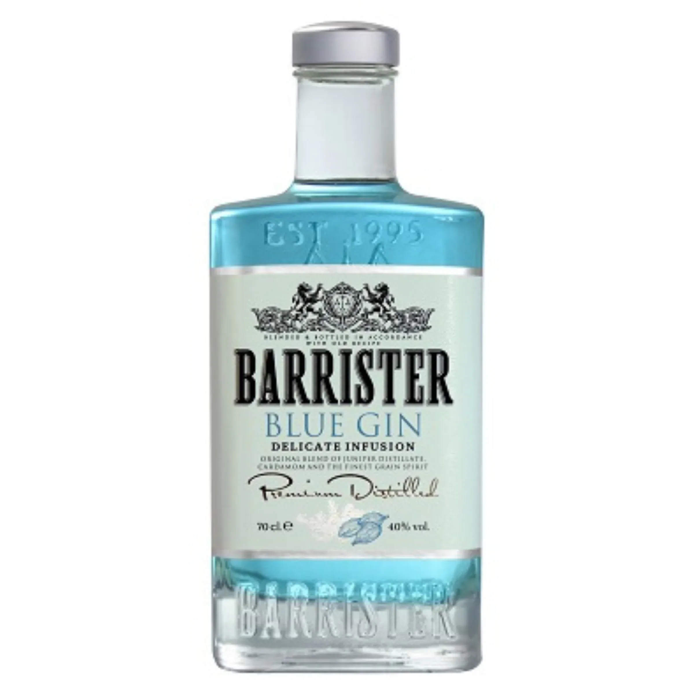 Díszdobozos Barrister Kék Gin+pohár 0,7L 40%