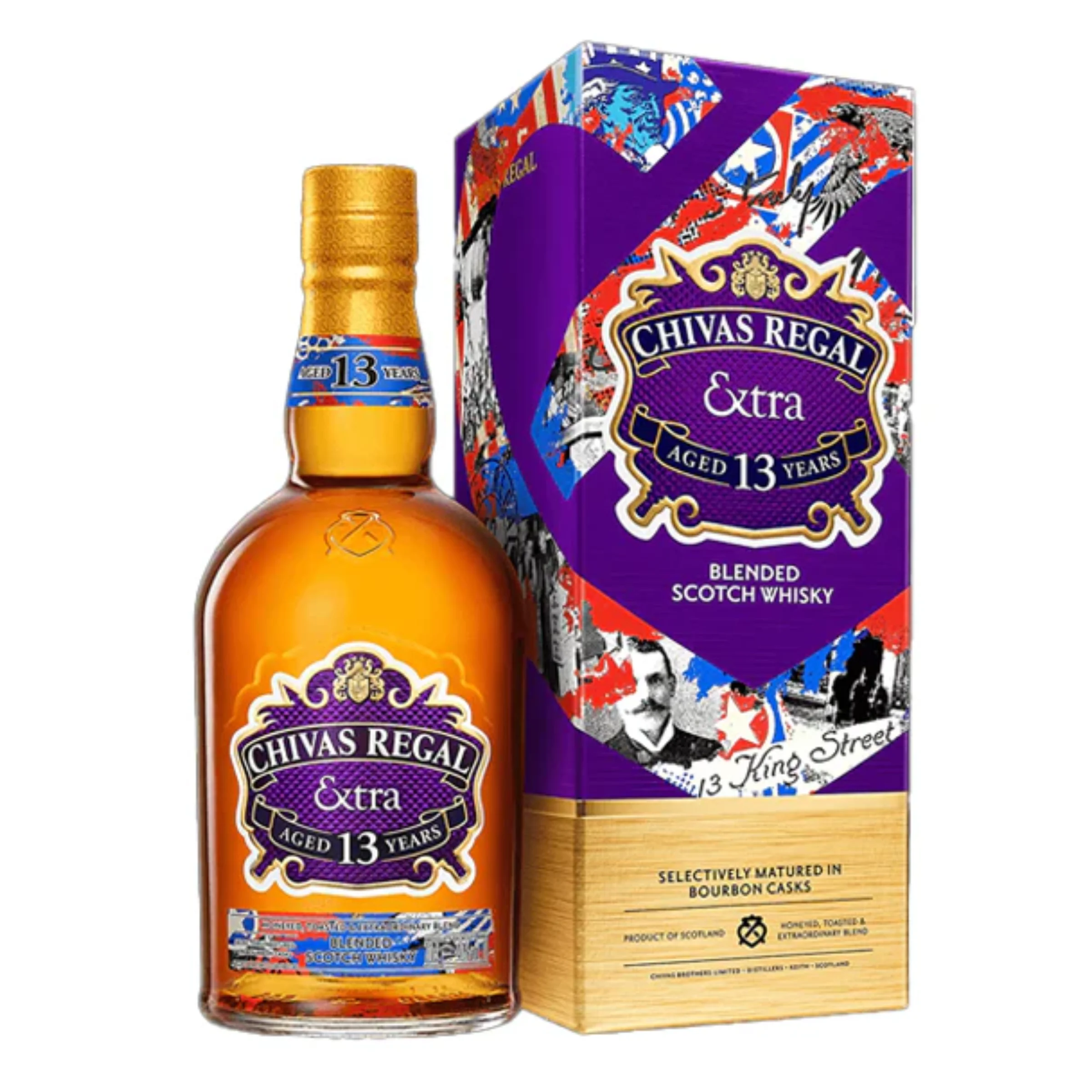 Chivas Regal Whisky 13y Extra Bourbon Cask Skót Whisky Díszdobozban  0,7L 40%