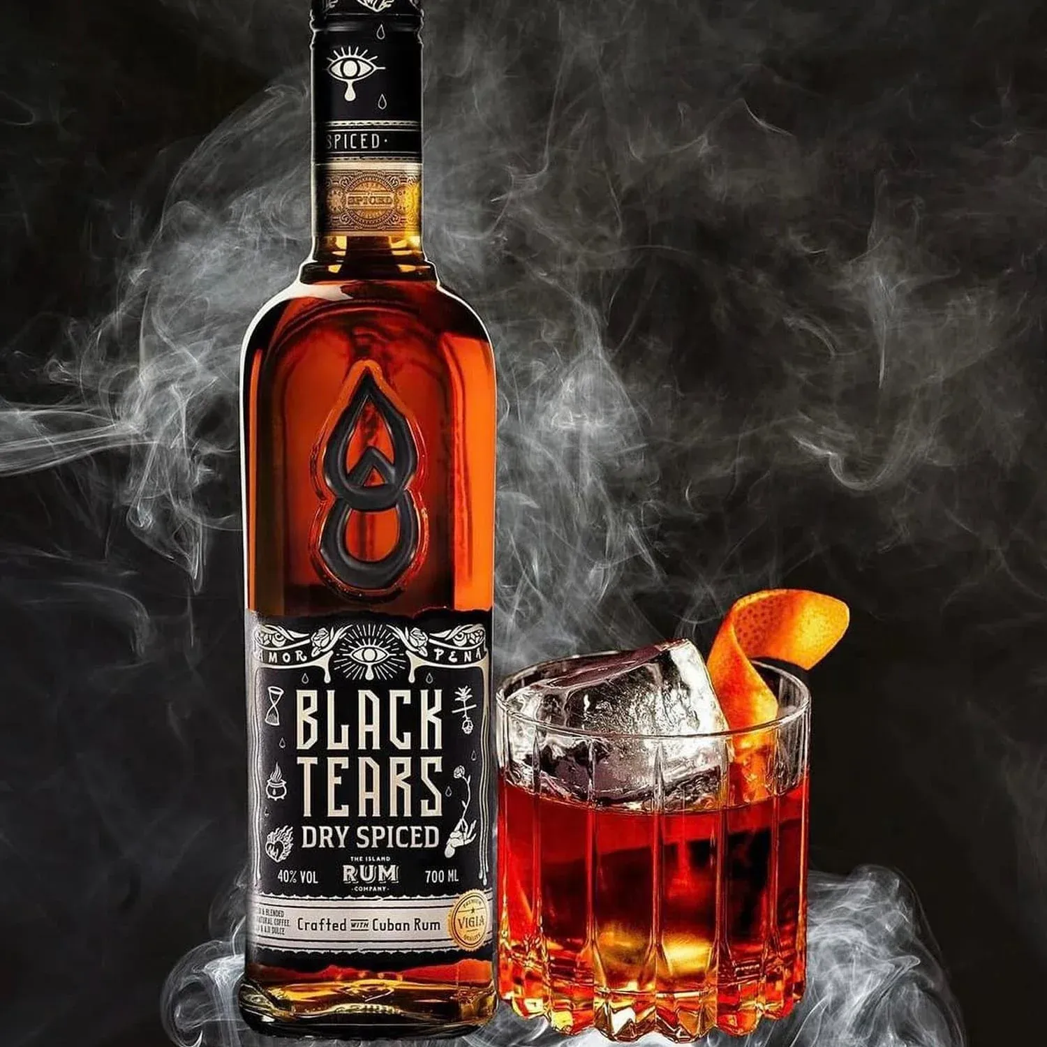 BLACK TEARS DD+limefacsaró Spiced Cuban Rum DRS 0.7 LITER