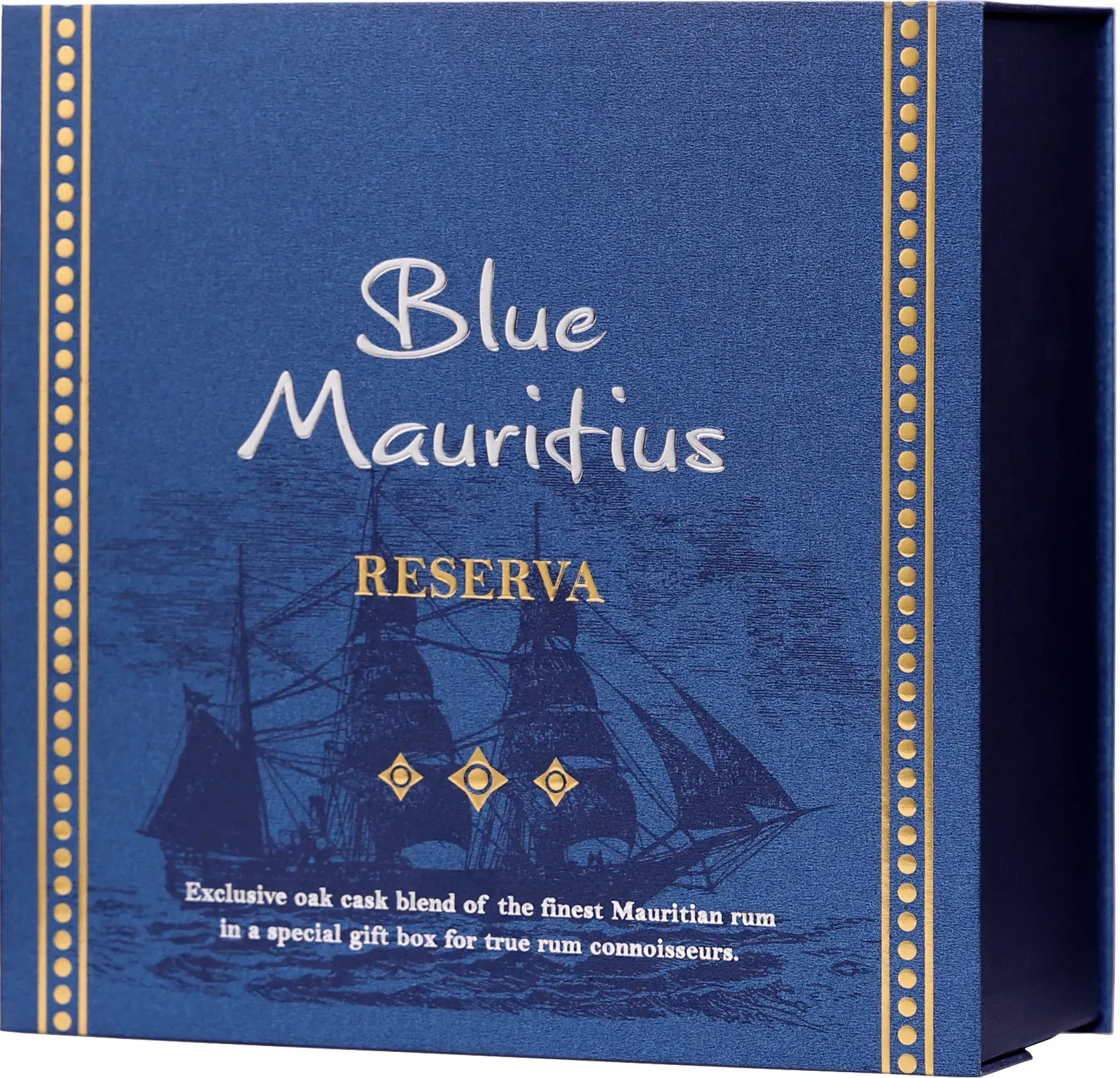 Blue Mauritius Reserva Rum 40% 0,7 LITER - Díszdobozban, 2 pohárral