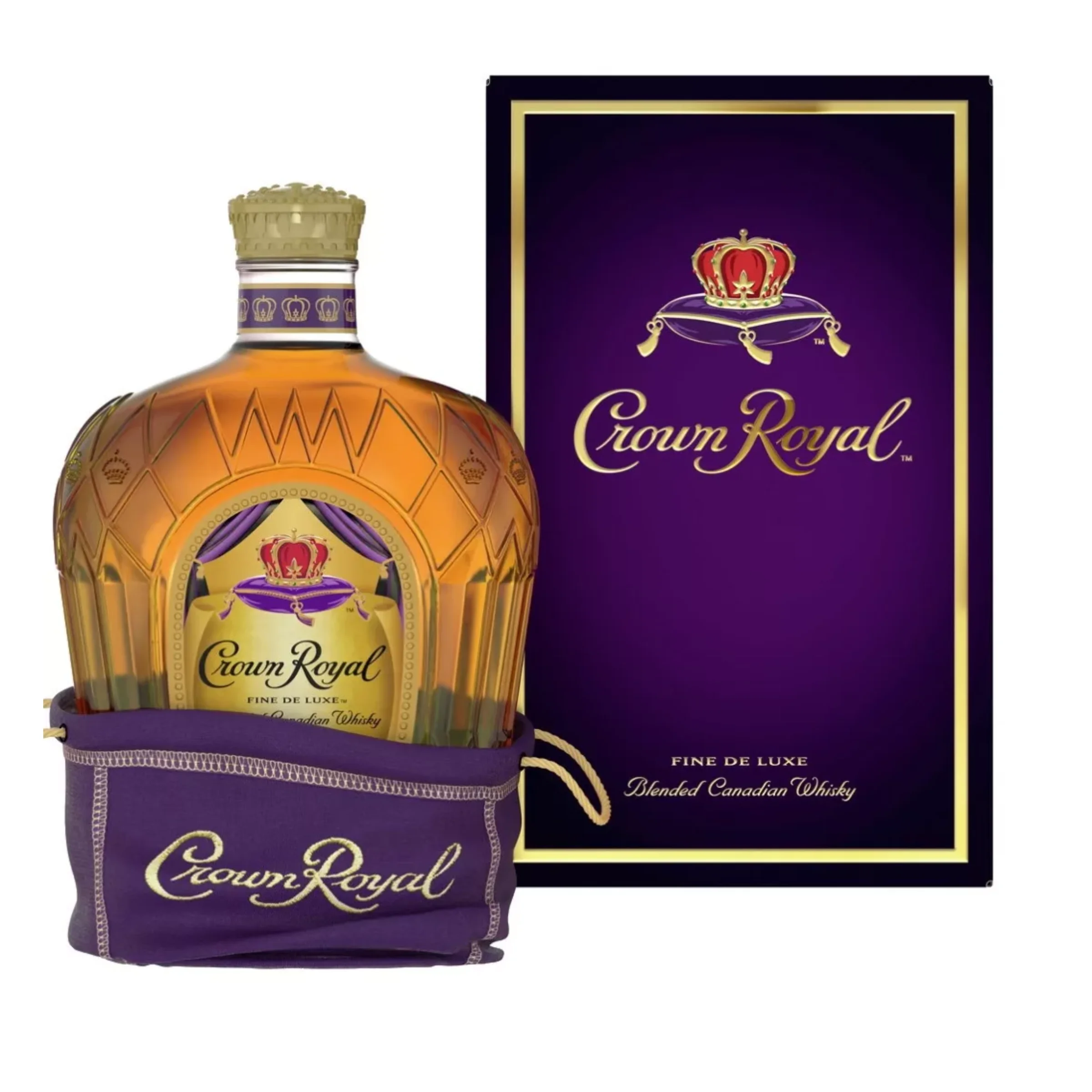 CROWN Royal Whisky Fine De Luxe Blend ed Canadian DD 0.7 LITER