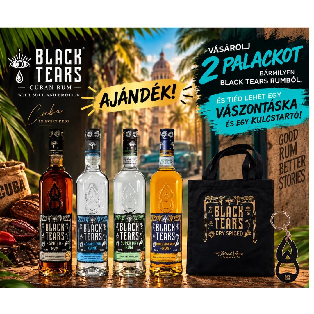 BLACK TEARS Aguardiente Cane 40% 0,7 LITER