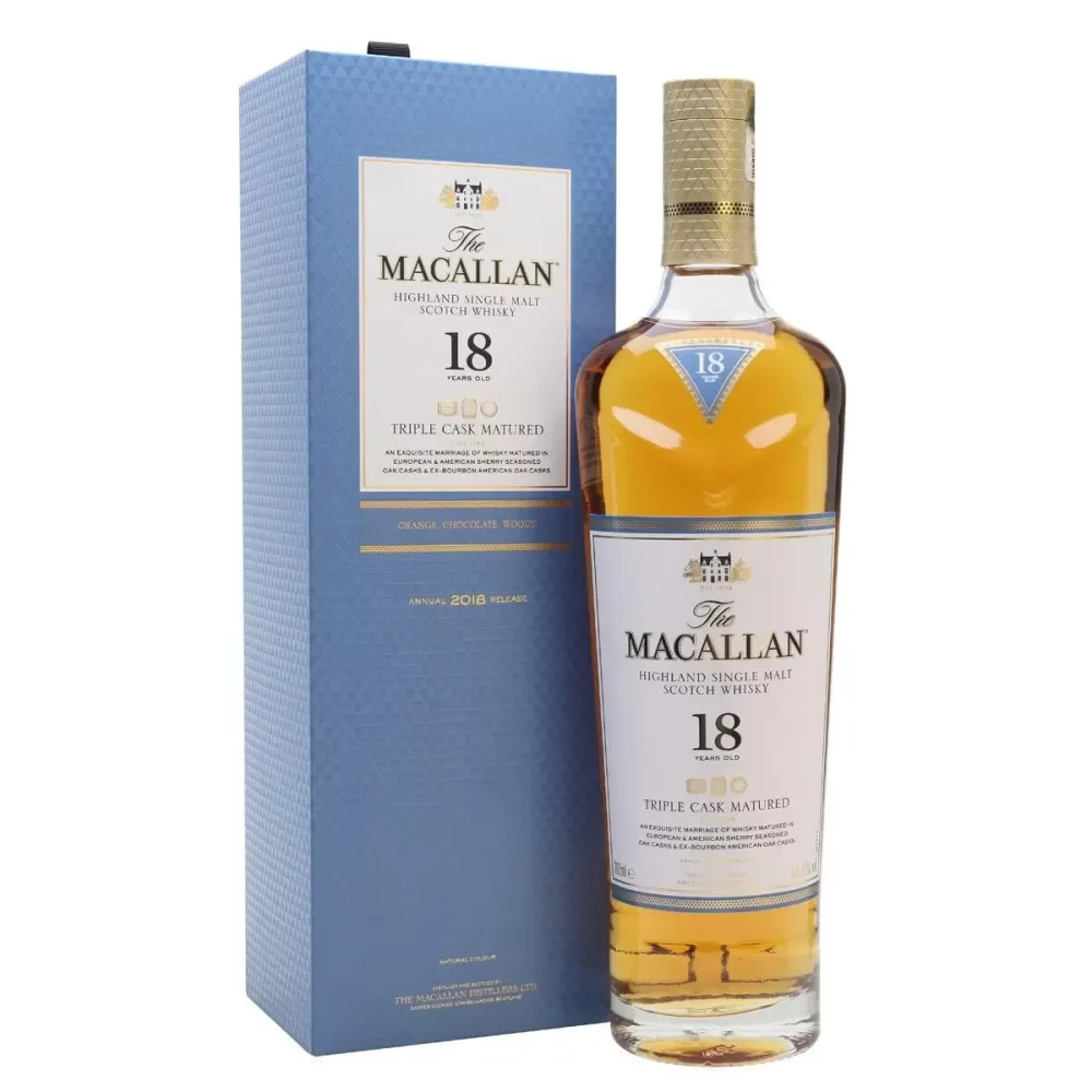 The Macallan 18 years Highland Singel Malt Scott Whisky DD 0.7 LITER