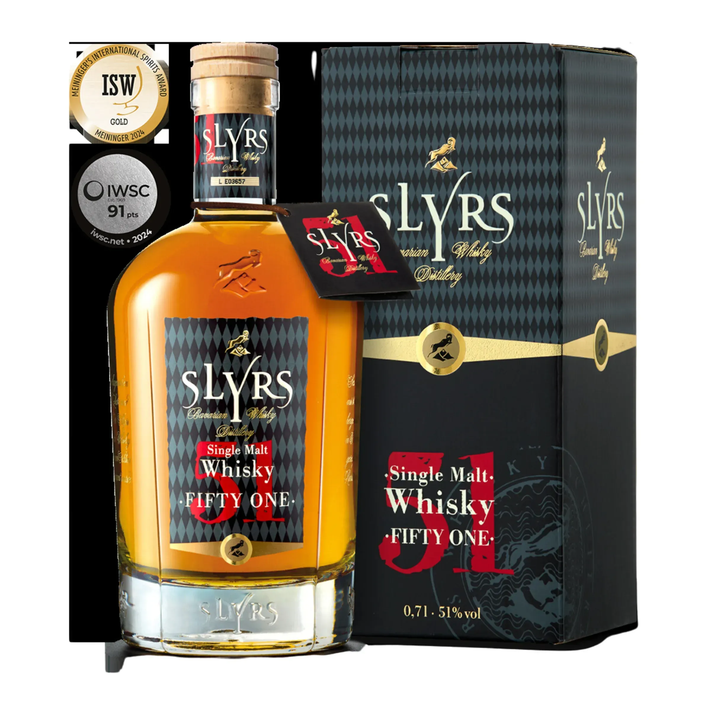 Slyrs Single Malt Whisky Fifty-One 0.7 LITER