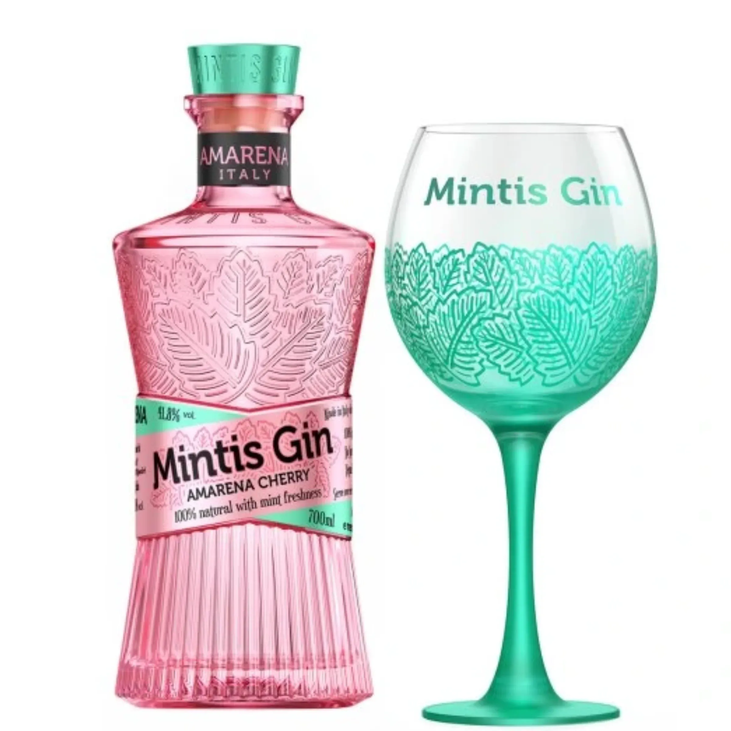 Mintis Amarena Gin DD+1pohár DRS 0.7 LITER