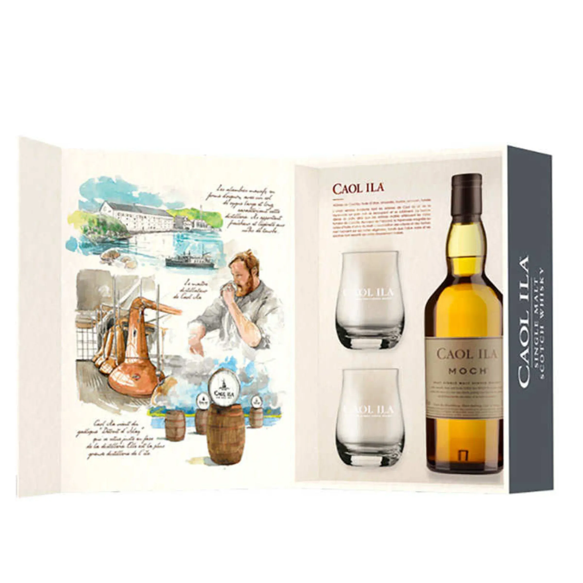 Caol Ila Moch whisky DD+2pohár 0.7 LITER