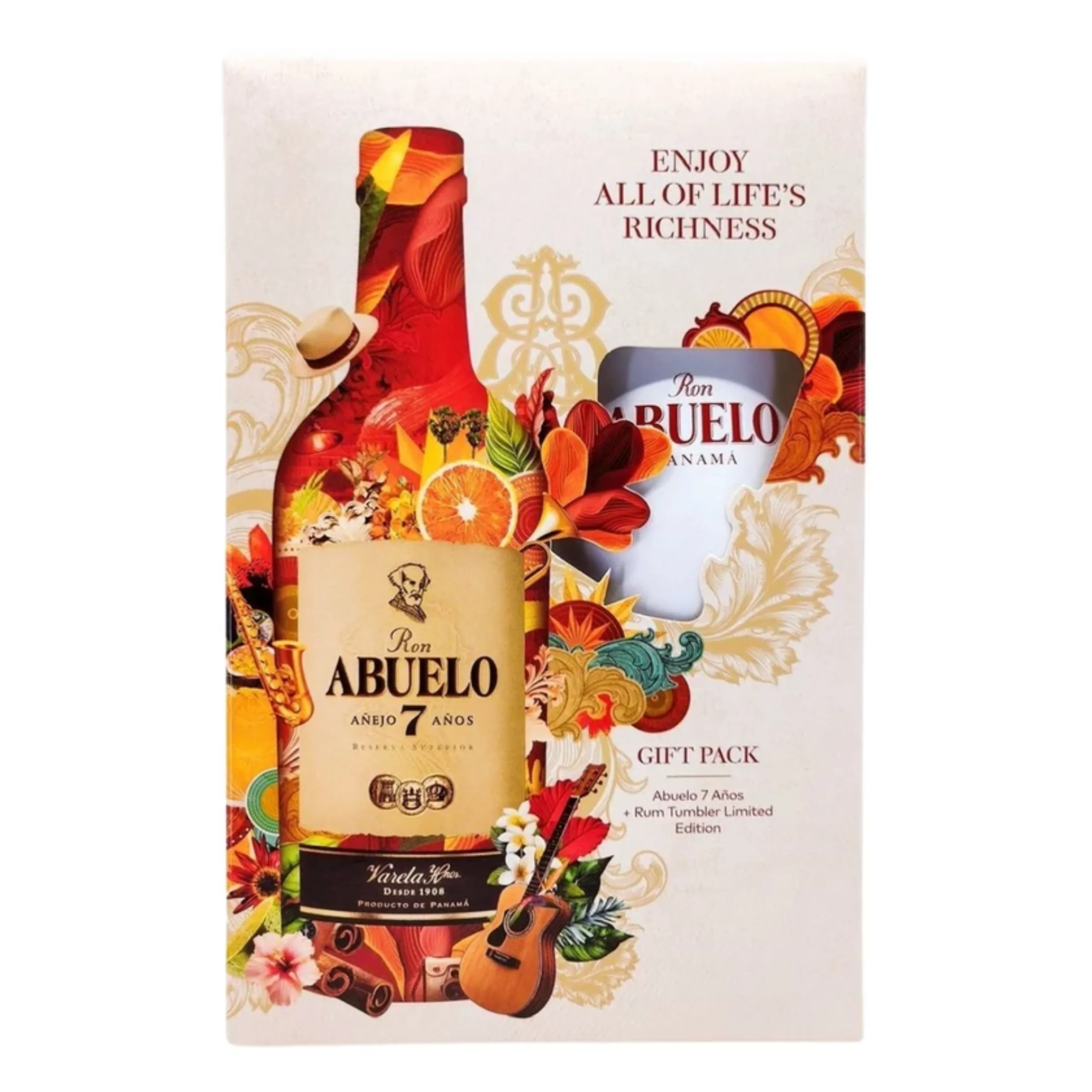 Abuelo Rum 7y Anejo DD+ pohár  0.7l 40% DRS