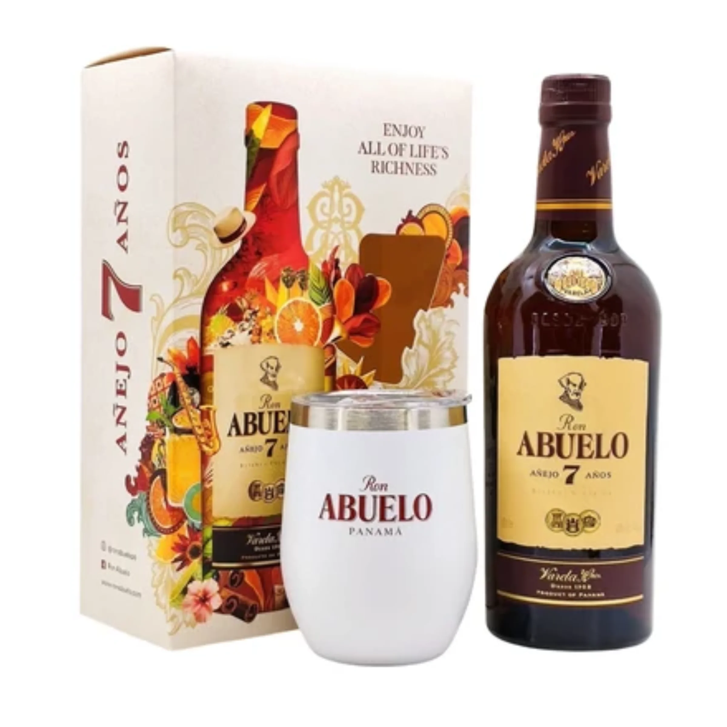 Abuelo Rum 7y Anejo DD+ pohár  0.7l 40% DRS